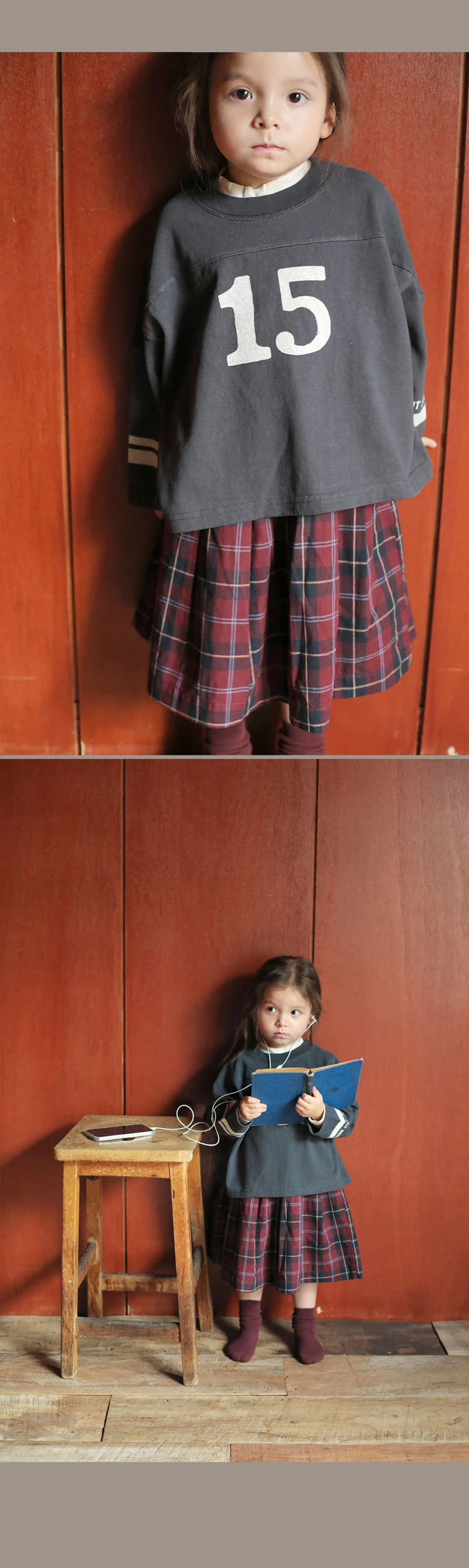 Sienna Check Skirt by Bien a Bien for Child - view 9
