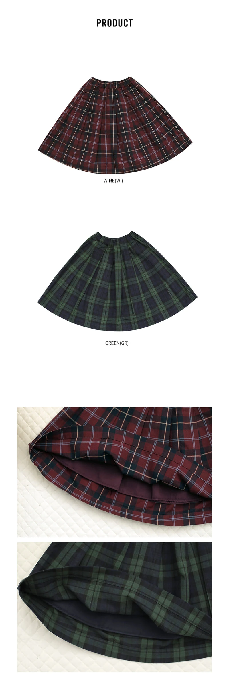 Sienna Check Skirt by Bien a Bien for Child - view 10