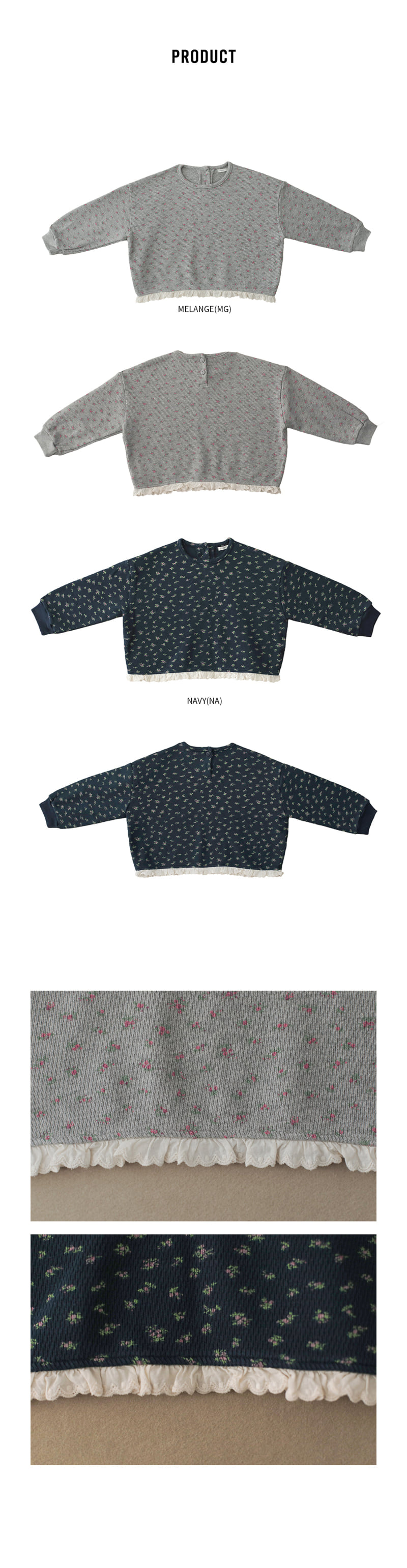 Elbon Lace Sweatshirt by Bien a Bien for Child - view 7