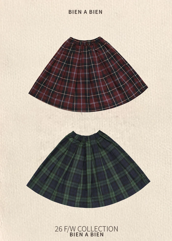 Sienna Check Skirt by Bien a Bien for Child - view 1