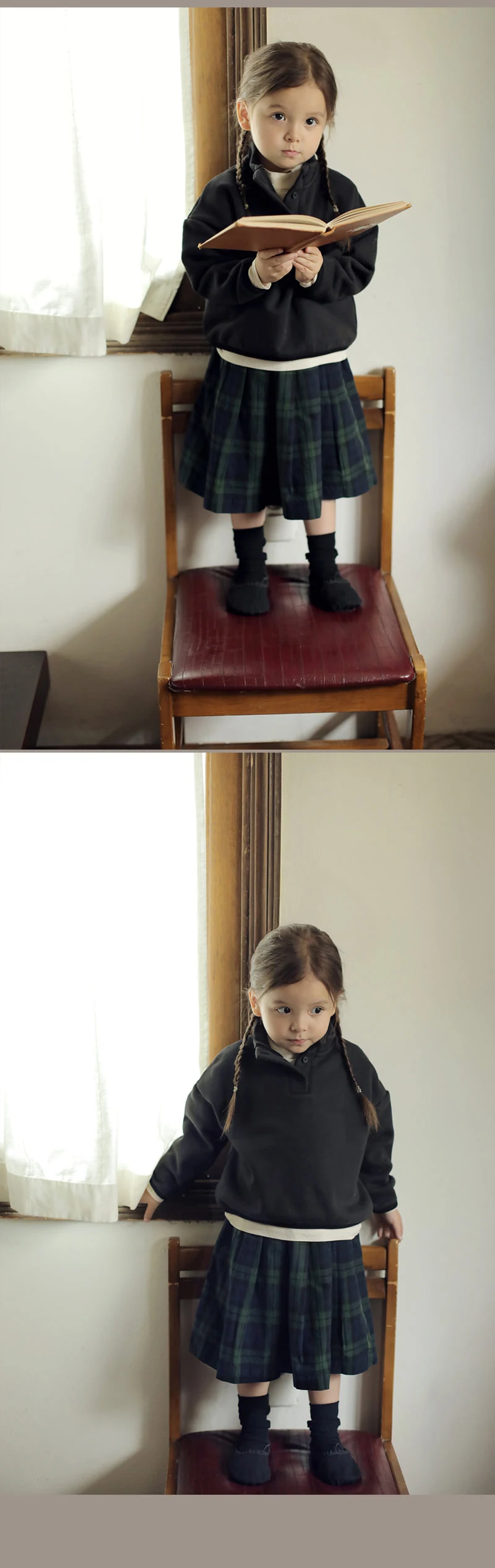 Sienna Check Skirt by Bien a Bien for Child - view 3