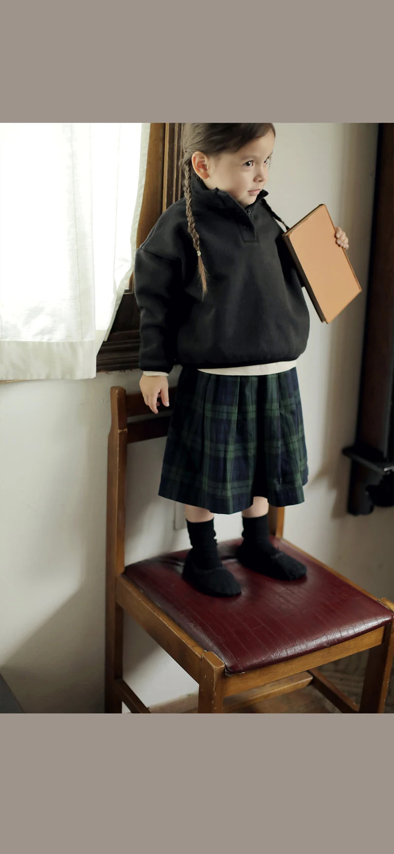 Sienna Check Skirt by Bien a Bien for Child - view 4