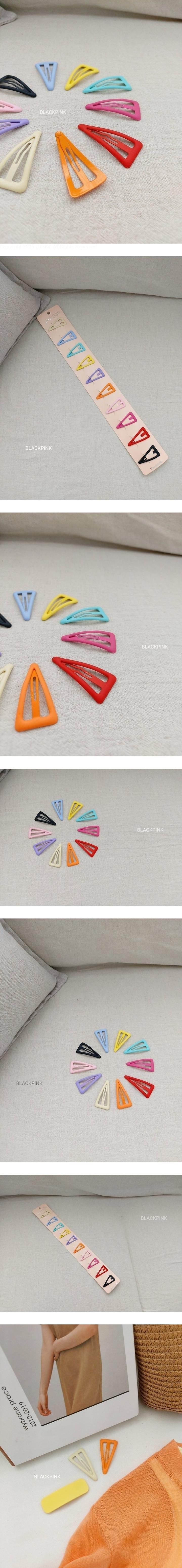 Triangle Embossed Snap Hair Clip by Black Pink for Child - view 1
