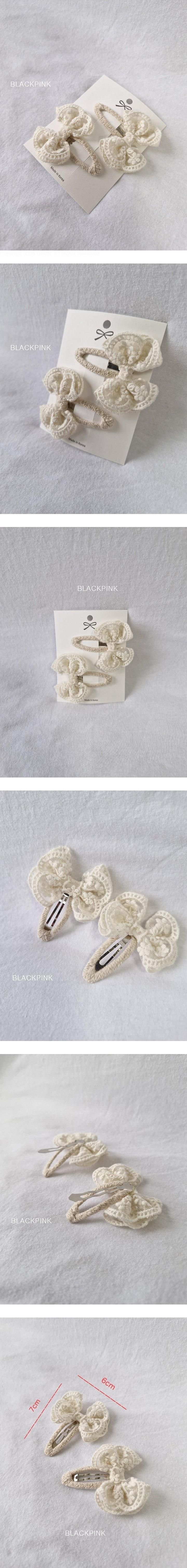 Rotie Lace Snap Hair Clip by Black Pink for Child - view 1