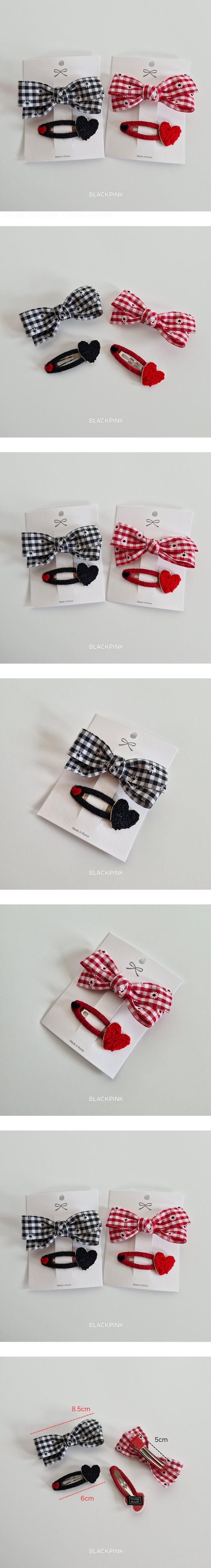 Curly Heart Check Set by Black Pink for Child - view 1
