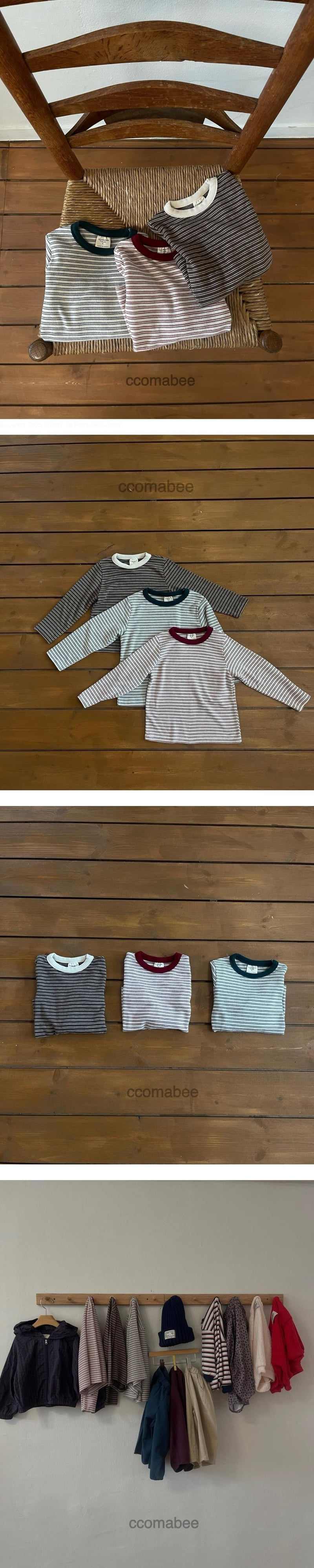 Latte Stripe Tee by Ccomabee for Child - view 1