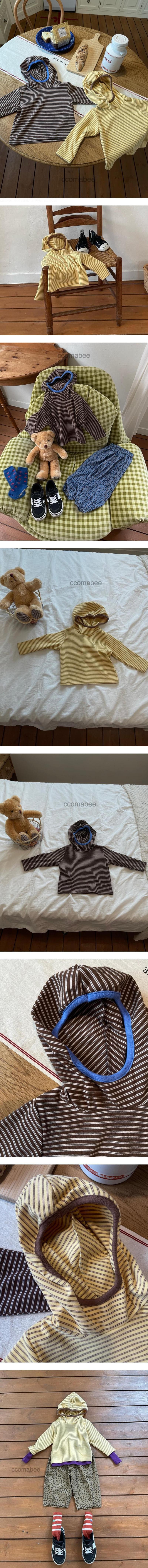 Sweet Chestnut Stripe Hooded Tee by Ccomabee for Child - view 1