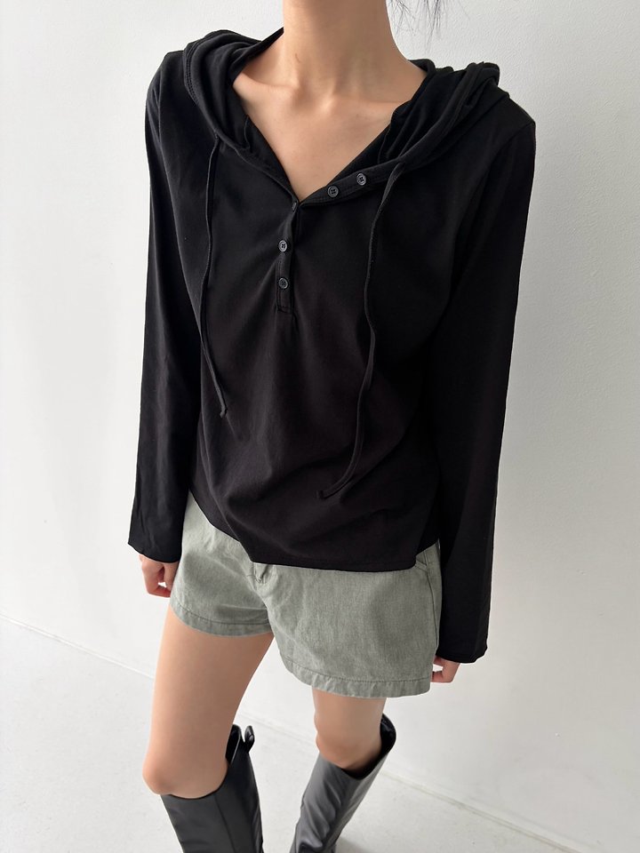 Single Button Hood Tee by Cover for Women - view 6