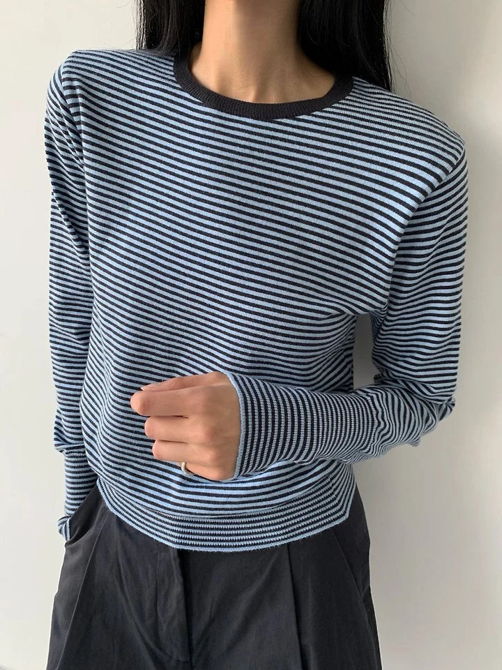 Soft Stripe Knit Tee by Cover for Women - view 1