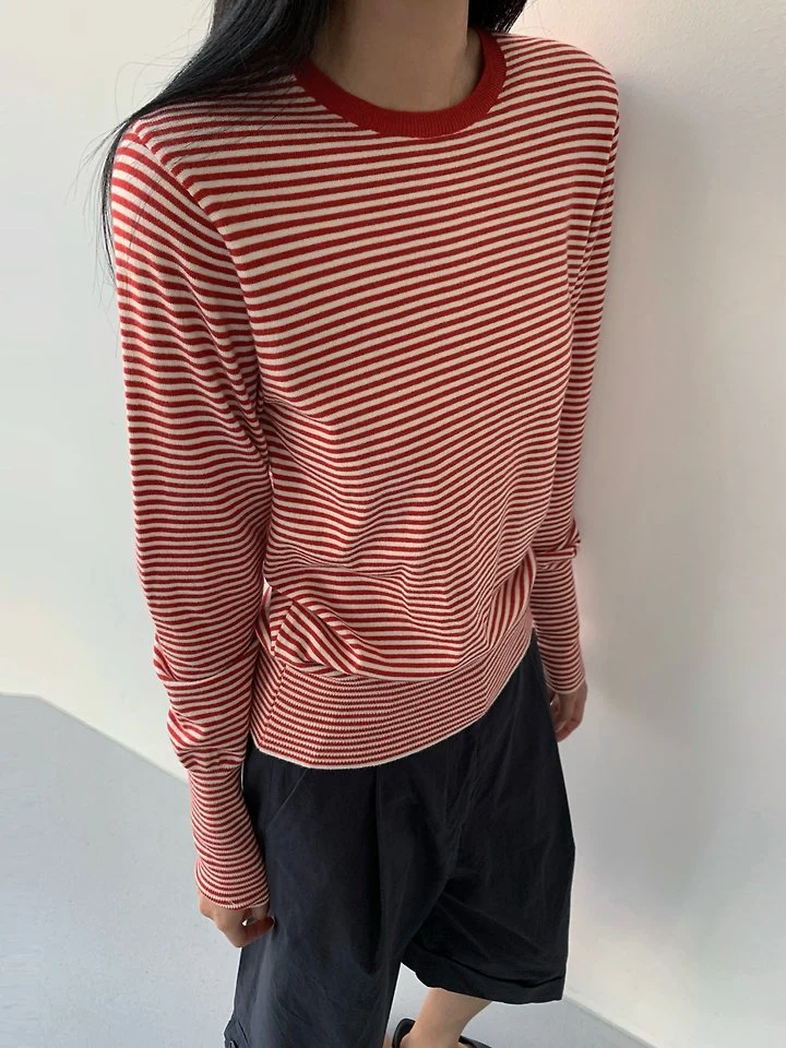 Soft Stripe Knit Tee by Cover for Women - view 7