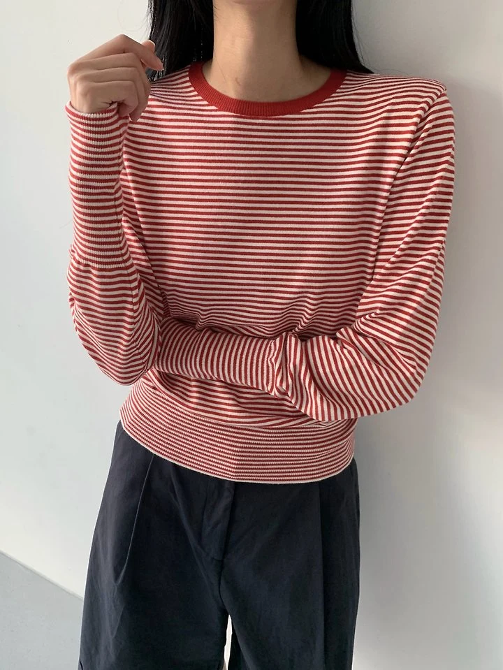 Soft Stripe Knit Tee by Cover for Women - view 8
