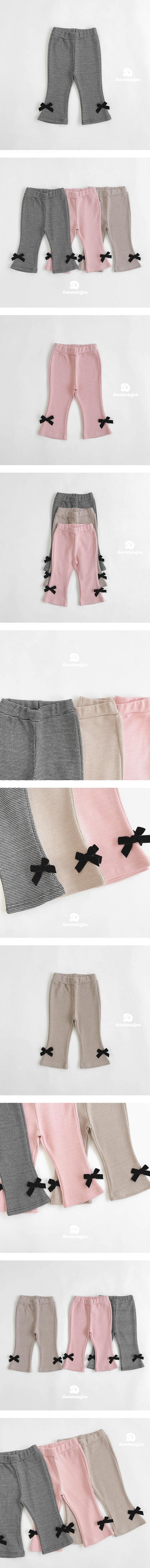 Check Ribbon Flare Pants by Dae Sung Sa for Child - view 1