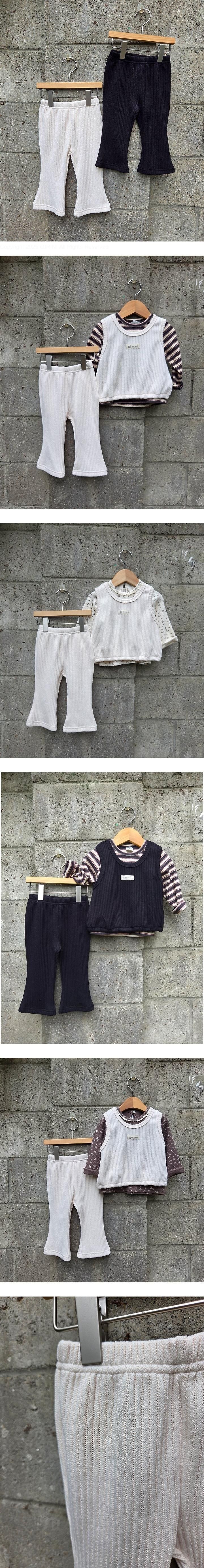 Ribbed Flare Pants by Dazzling for Child - view 1