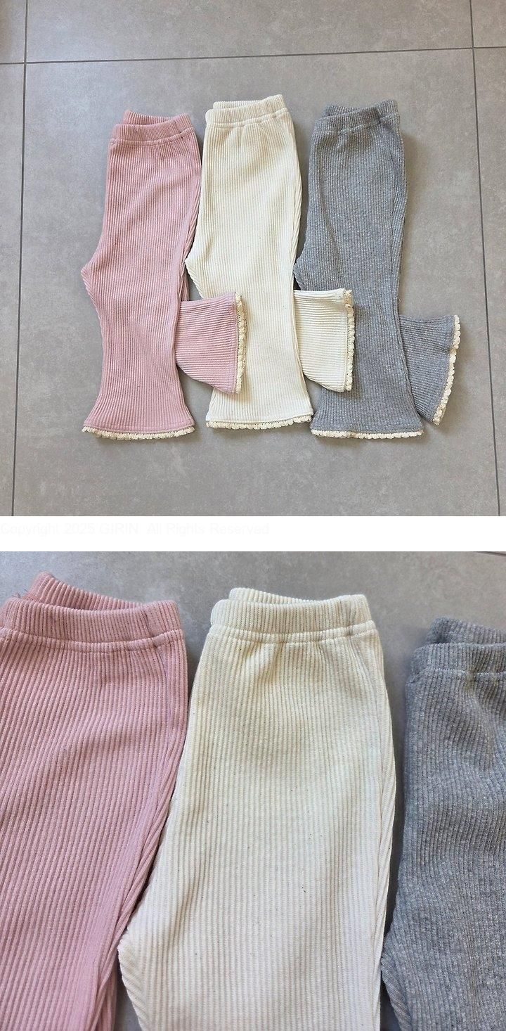 Ribbed Torchon Flare Pants by Dazzling for Child - view 1
