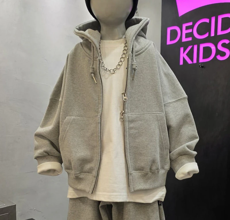 Twin Loose Hood Zip-up by Decide Kids for Child - view 1