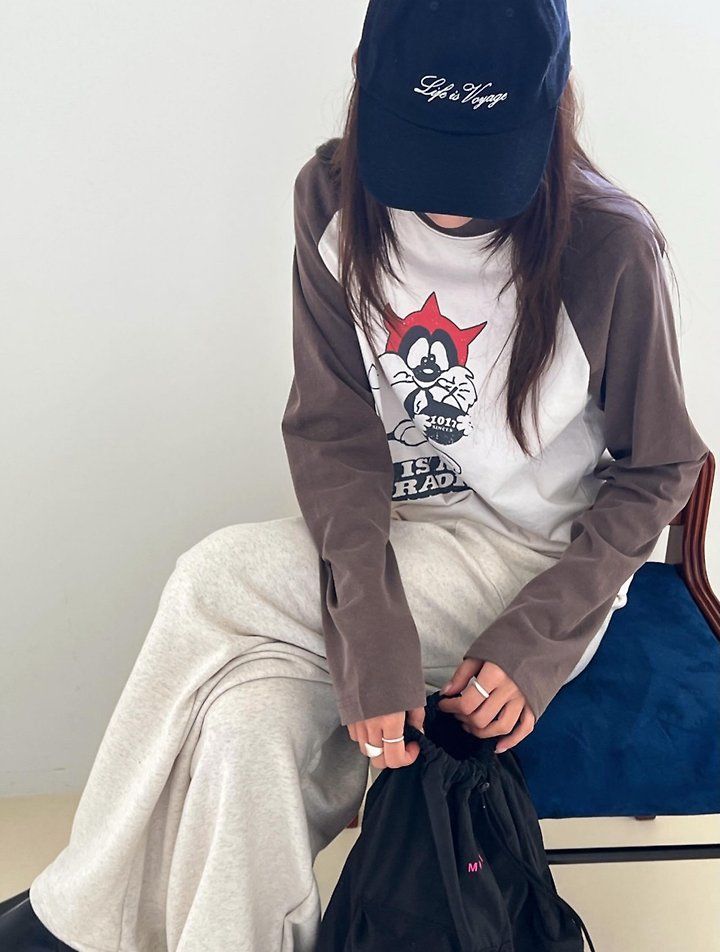 Devil Cat Raglan Tee by Diana for Women - view 3