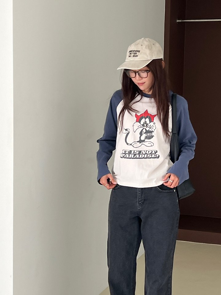 Devil Cat Raglan Tee by Diana for Women - view 8