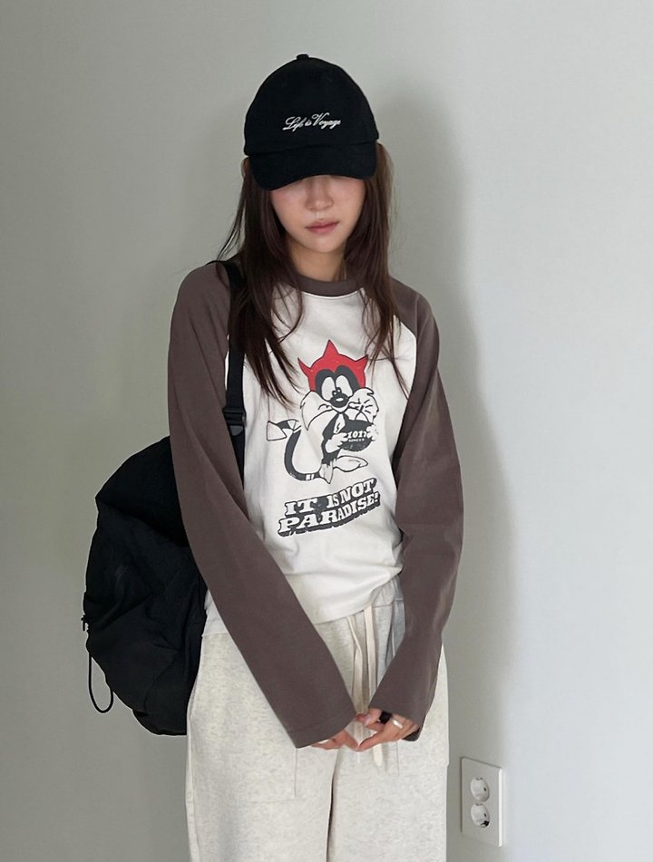 Devil Cat Raglan Tee by Diana for Women - view 5