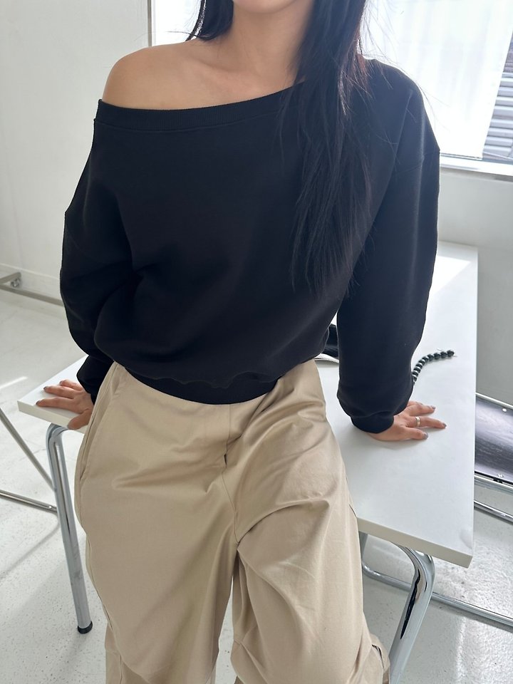 Off-Shoulder Sweatshirt by Dress U for Women - view 7