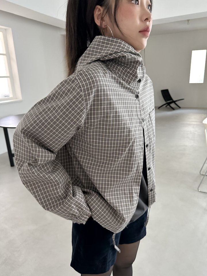 Check Hooded Shirt by Dress U for Women - view 9
