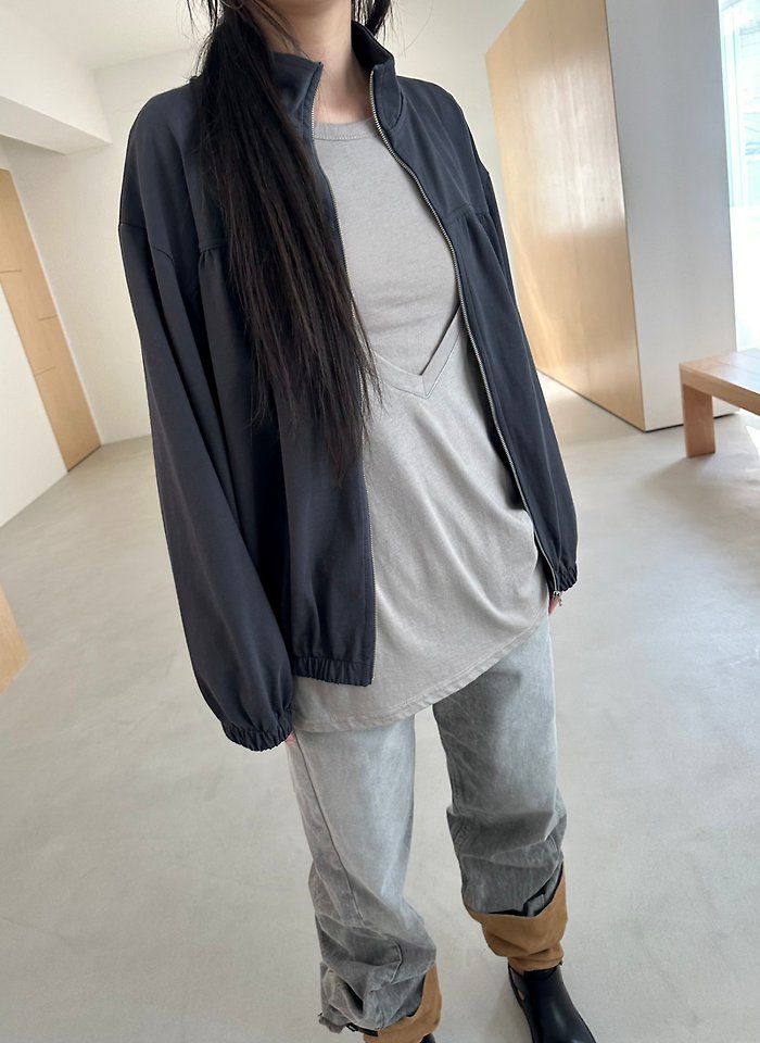 Shirring Band Zip-Up by Dress U for Women - view 8