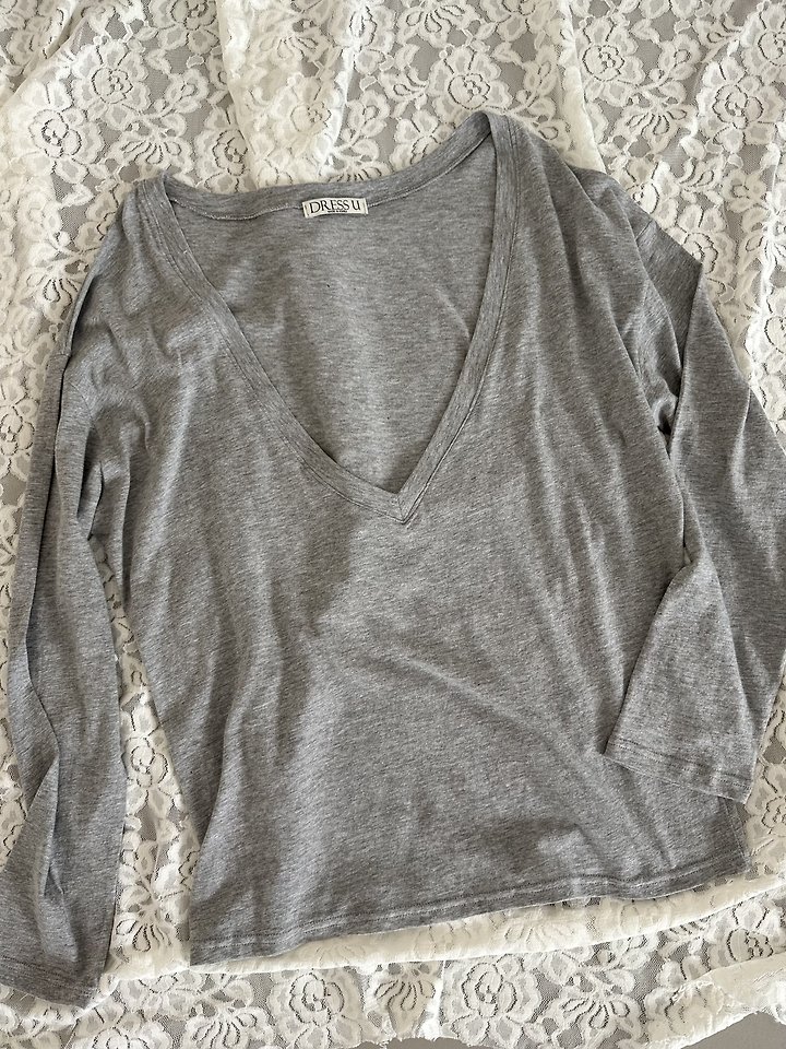 Moment Deep V-Neck Tee by Dress U for Women - view 3