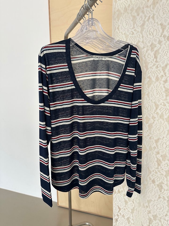 Hadden U-Neck Striped Tee by Dress U for Women - view 7