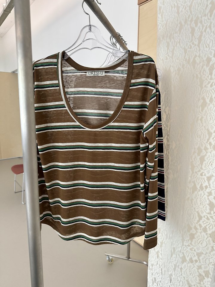 Hadden U-Neck Striped Tee by Dress U for Women - view 9
