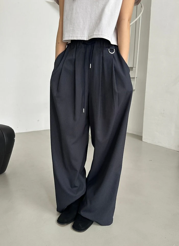 Striped Wide Pintuck Pants by Dress U for Women - view 8