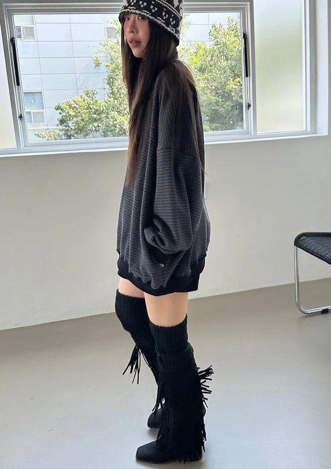 Striped Sweet Sweatshirt by Dress U for Women - view 3