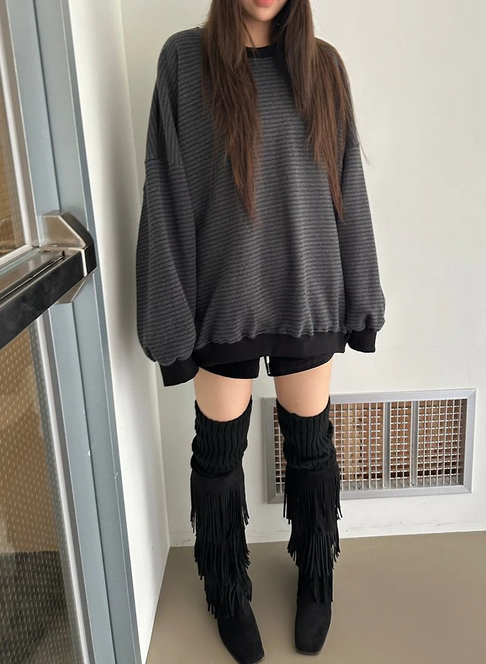 Striped Sweet Sweatshirt by Dress U for Women - view 4