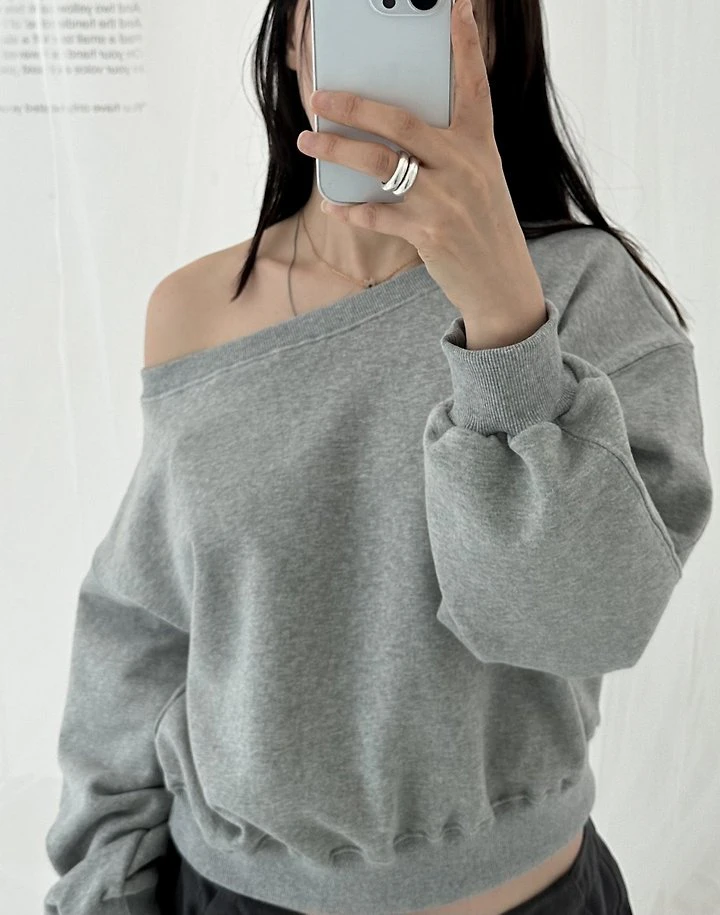 Off-Shoulder Sweatshirt by Dress U for Women - view 2
