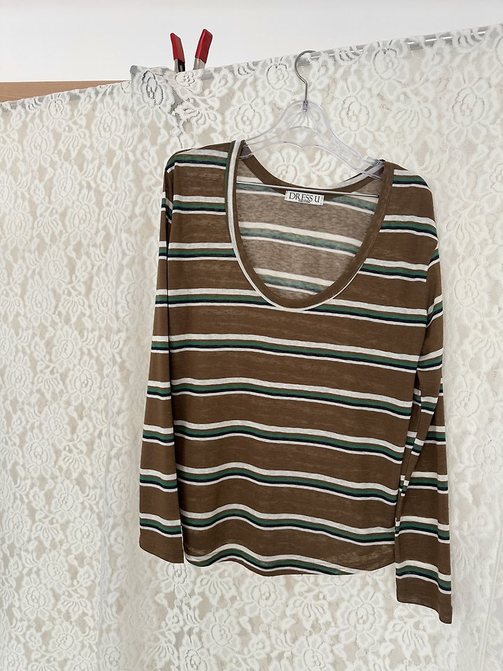 Hadden U-Neck Striped Tee by Dress U for Women - view 10