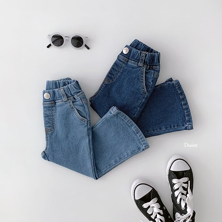 Poom Poom Bootcut Denim Pants by Dsaint for Child - view 6