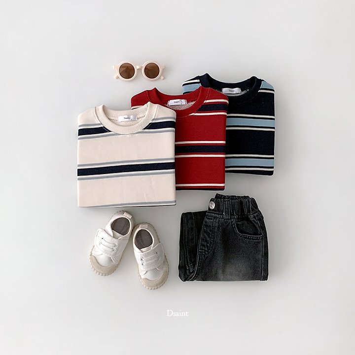Spaced Striped Sweatshirt by Dsaint for Child - view 4