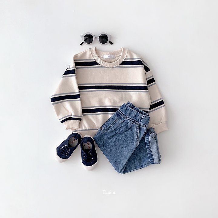 Spaced Striped Sweatshirt by Dsaint for Child - view 5