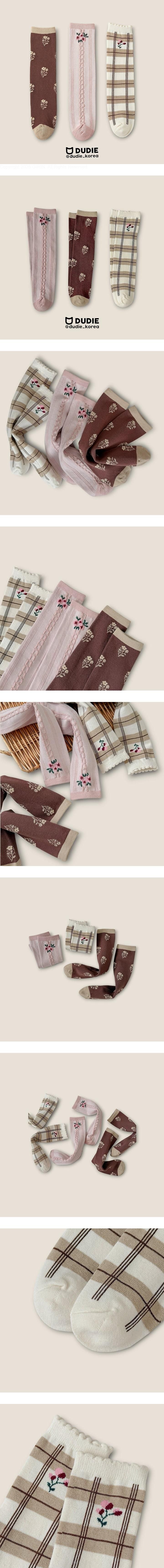 Buckwheat Flower 3-Pack Socks Set by Dudie for Child - view 1