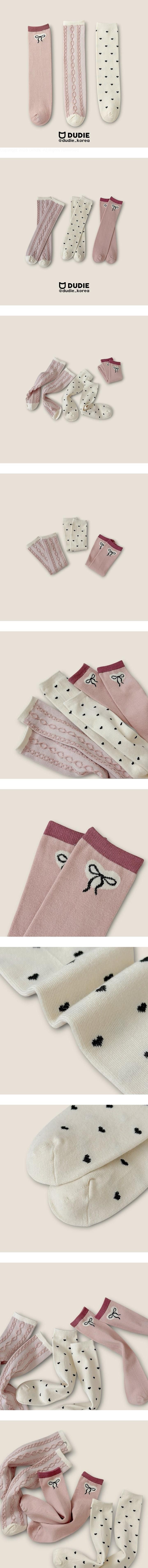 Twisted Ribbon 3-Pack Socks Set by Dudie for Child - view 1