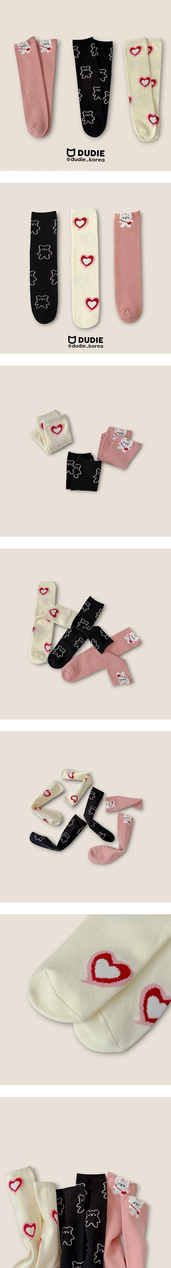 Rhea Heart 3-Pack Socks Set by Dudie for Child - view 1