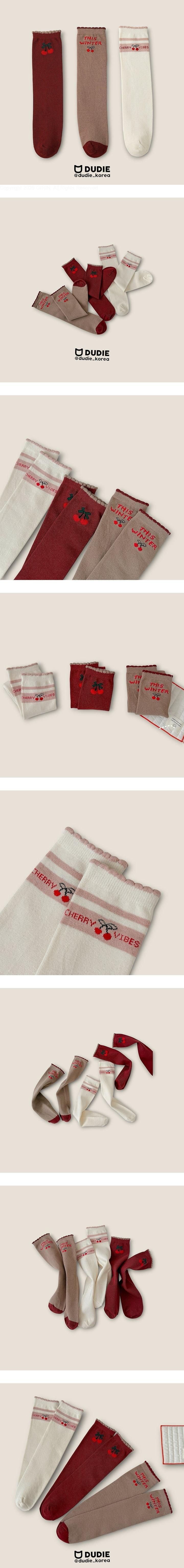 Cherry Vibe 3-Pack Socks Set by Dudie for Child - view 1