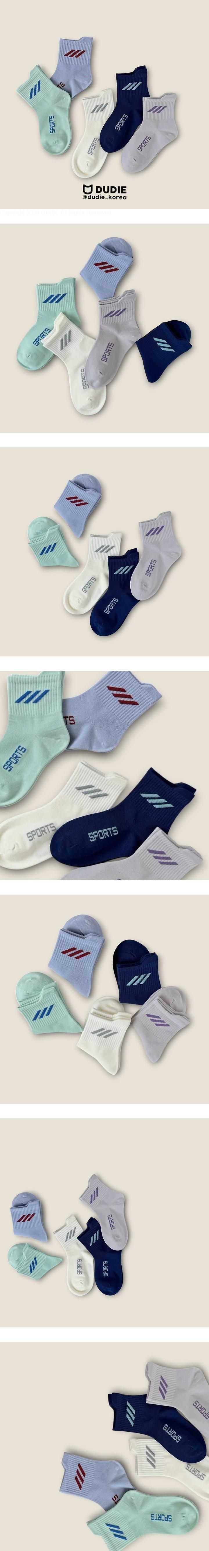Three Sports 5-Pack Socks Set by Dudie for Child - view 1