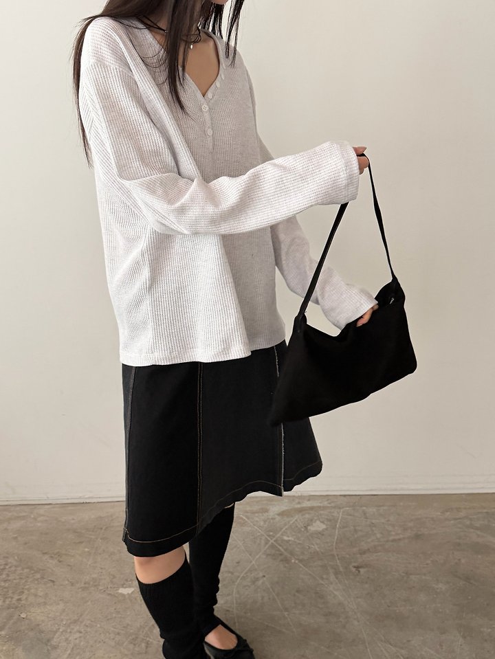 Denim Color Block Skirt by Foset for Women - view 3