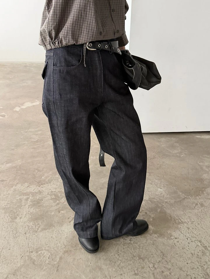 Raw Denim Pants by Foset for Women - view 3