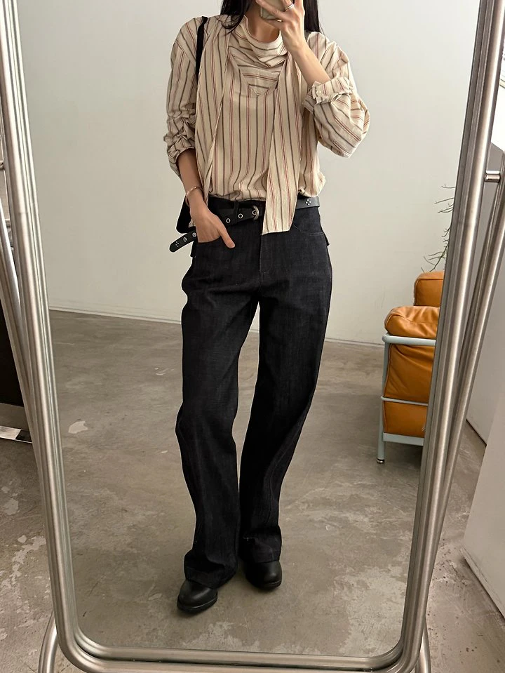 Raw Denim Pants by Foset for Women - view 10