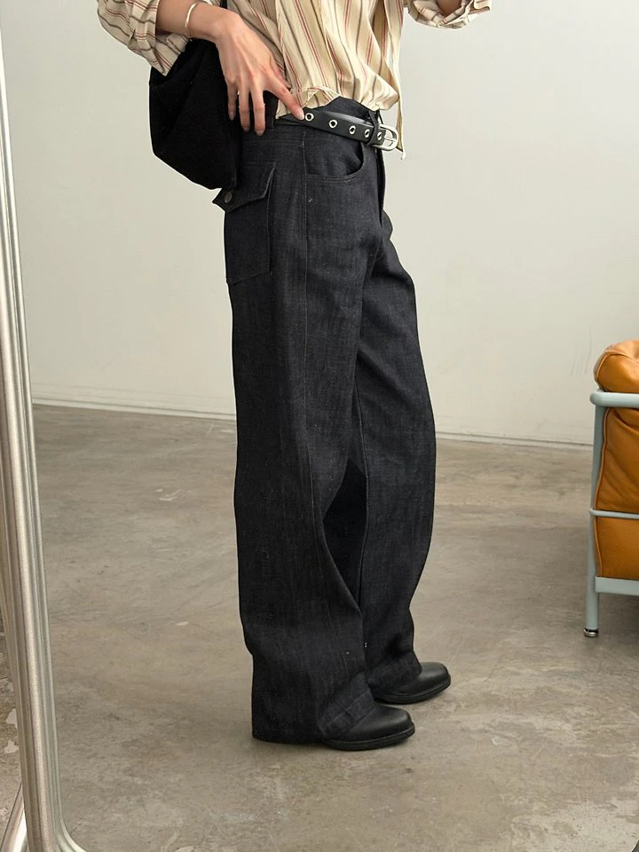 Raw Denim Pants by Foset for Women - view 12