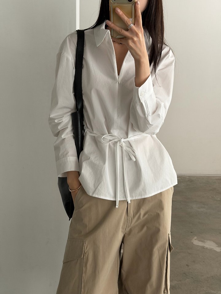 Concealed Zipper Blouse by Foset for Women - view 9