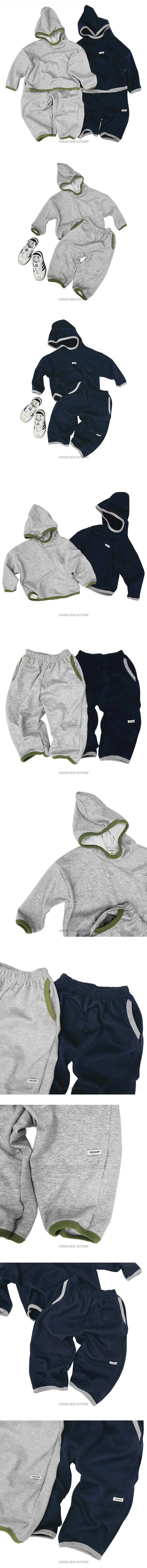 Line Point Hooded Set by Hanab for Child - view 1