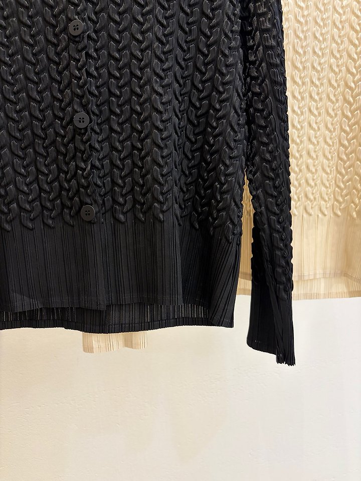 Pleats Cable Top Cardigan by Have for Women - view 4