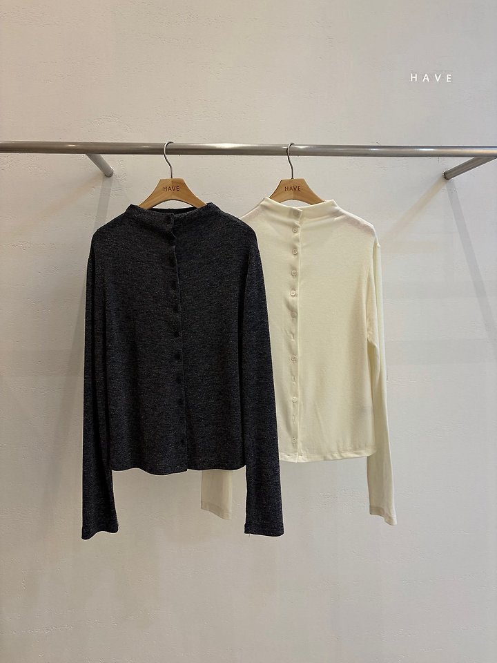 Wool Button Tee by Have for Women - view 1
