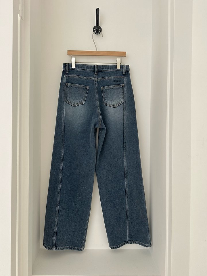 Fleece Cut Denim Pants by Hiyann for Women - view 2